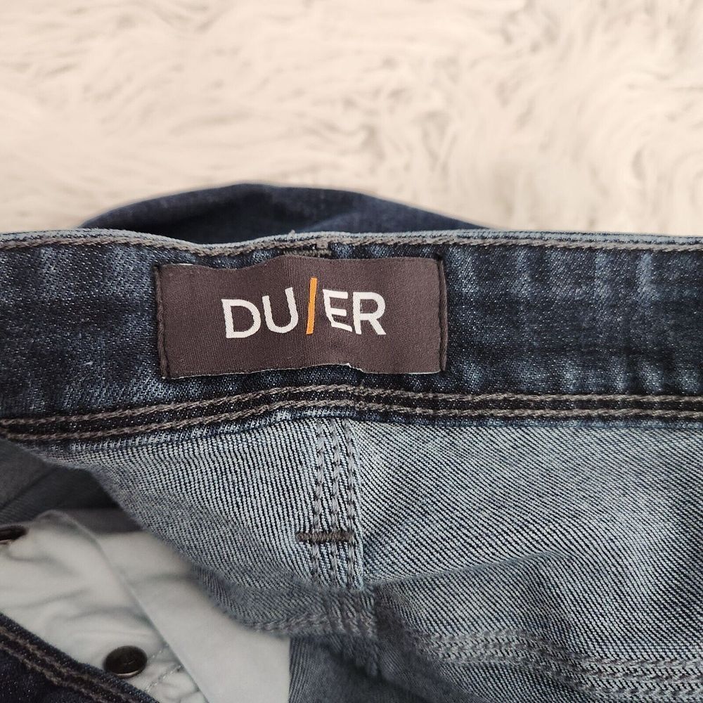 DU/ER Jeans Mens 38x30 L2X Slim Fit Dark Wash Denim Stretch DUER Dark Wash - Picture 7 of 16